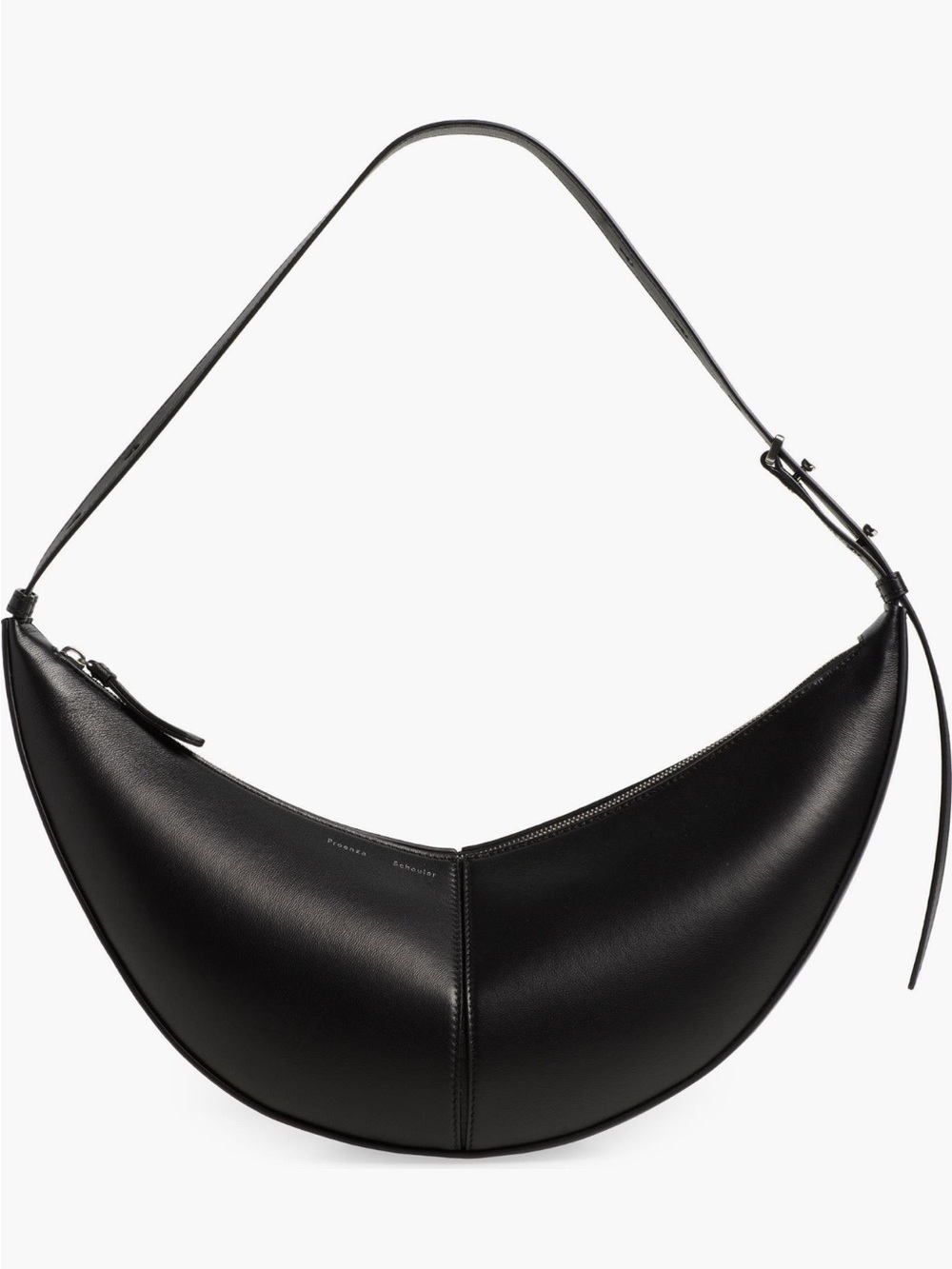 Proenza Schouler Slide Leather Hobo Bag Black Lambskin Leather